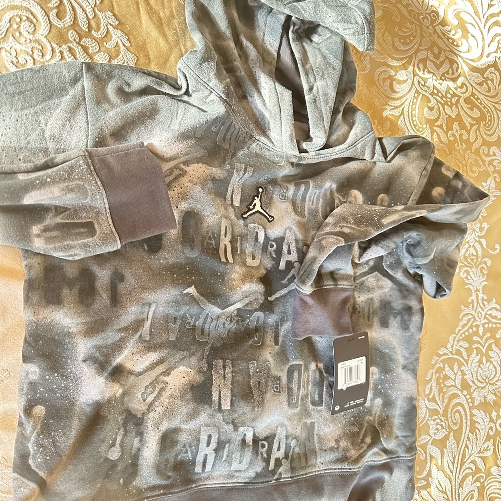 Jordan Kids Gray and Black Graphic One Piece